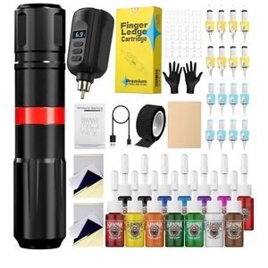 Tattoo Machine Kit with Inks and Accessories